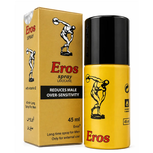 Eros Spray with Lidocaine &  Vitamin E (45ml) German Import.